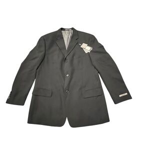 Men’s Cosani Black 100% Blazer Suit Jacket‎ 120’s Wool Comfort Stretch NEW 44R
